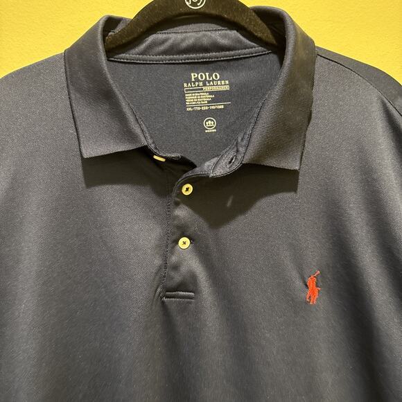 Polo Ralph Lauren Shirt Men's XXL Blue Golf Wicking Pony Golf Cotton Polyester - Picture 4 of 7